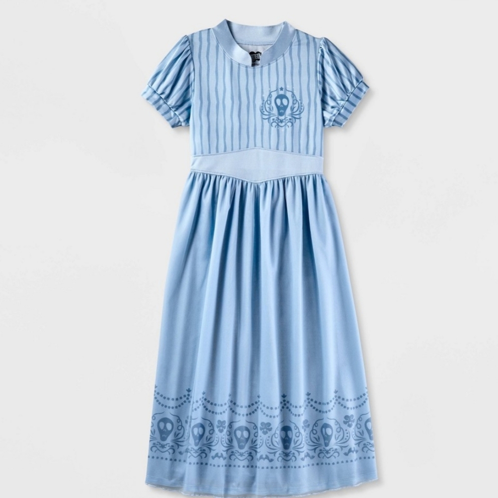 Halloween, Beetlejuice Girl Youth, Blue Shortsleeve Nightgown